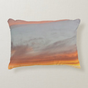 Coussins Décoratifs Ciel en pastel de coucher du soleil de soirée de