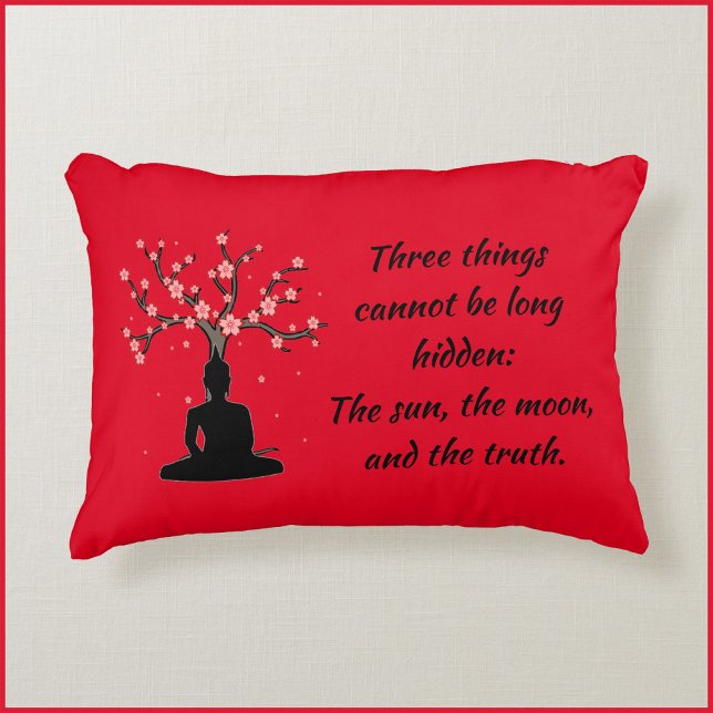 Coussins Décoratifs Citation du proverbe de vérité de Bouddha Zen (Créateur téléchargé)