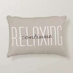 Coussins Décoratifs Citation Relax Décoratif Maison Rustique Tan