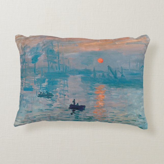 Coussins Décoratifs Claude Monet Impression Sunrise Français (Dos)