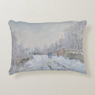 Coussins Décoratifs Claude Monet - Scène de neige à Argenteuil