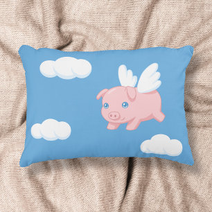 Coussins Décoratifs Cochon Volant - Porcelet Mignon avec des Ailes