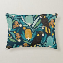 Cockatoo Noir Australien & Floral de Banksia Natif