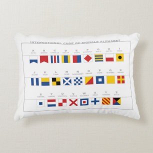 Coussins Décoratifs Code international d'alphabet de signaux