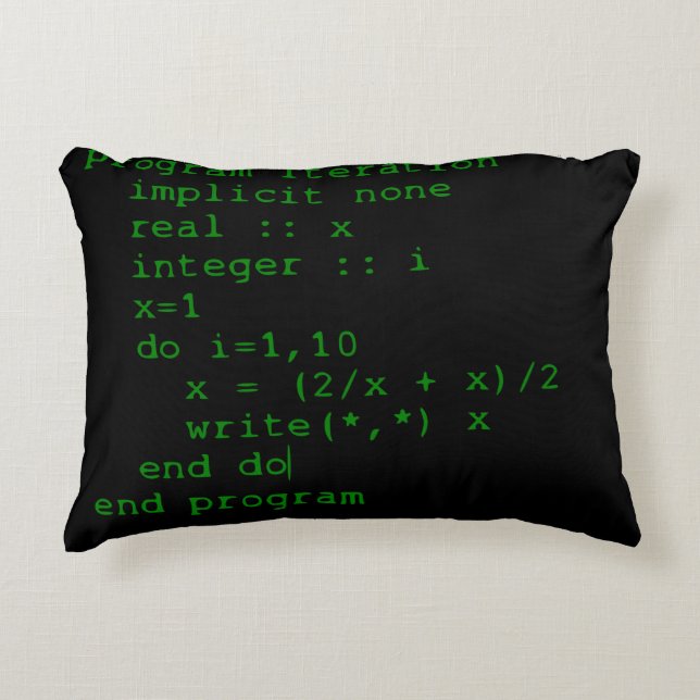 Coussins Décoratifs Code vert de Fortran (Devant)