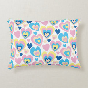 Coussins Décoratifs Coeurs Pastel.