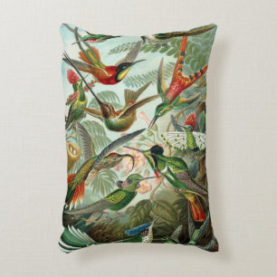 Coussins Décoratifs Colibris par Ernst Haeckel, Oiseaux Arbres Vintage