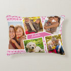 Collage photo avec 5 images rose et blanc