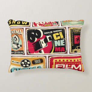 Coussins Décoratifs Collection de panneaux de cinéma vintage. Industri