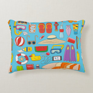 Coussins Décoratifs Collection d'objets d'été pour l'été à