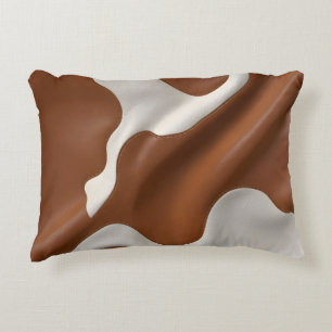 Coussins Décoratifs Collection Moderne en Cuir de Vache Faux Luxueux É