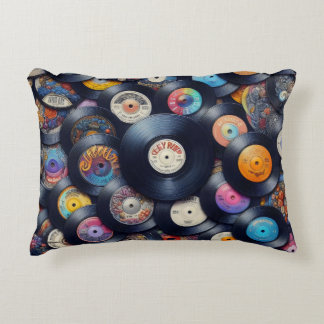 Coussins Décoratifs Collection Vinyl Record Pattern 80s Retro Spectrum