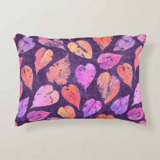 Coussins Décoratifs Colorful Fall Leaves On Purple Pattern
