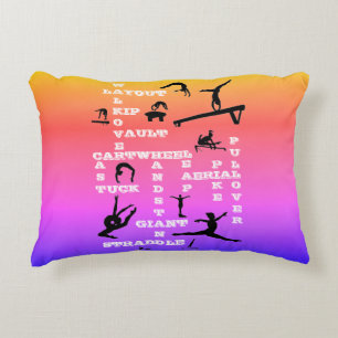 Coussins Décoratifs Compétences de gymnastique personnalisée Filles Mo