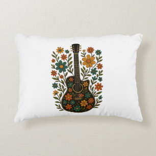 Coussins Décoratifs Conceptions Guitare & Fleurs