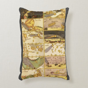 Coussins Décoratifs Constellations Vintage, Astronomie Antique & Étoil