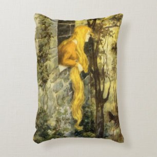 Coussins Décoratifs Conte de fées vintage, Raiponce aux longs cheveux 