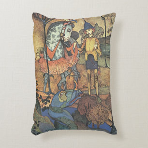 Coussins Décoratifs Conte de fées vintage, un brave chevalier et drago