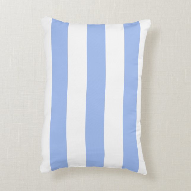 Coussins Décoratifs Cornflower Blue White Awning Stripes extérieur (Dos(Vertical))