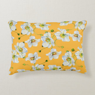 Coussins Décoratifs Cosmos fleurs aquarelle illustration motif