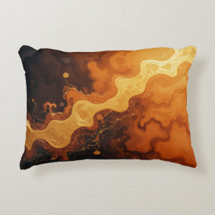Coussins Décoratifs couleur d'eau orange brûlée arrière - plan accent 
