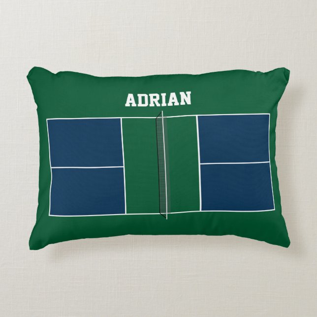 Coussins Décoratifs Cour de Pickleball personnalisée (Devant)