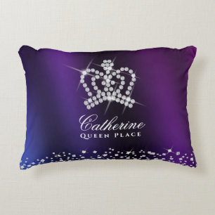 Coussins Décoratifs Couronne brillante bleu pourpre
