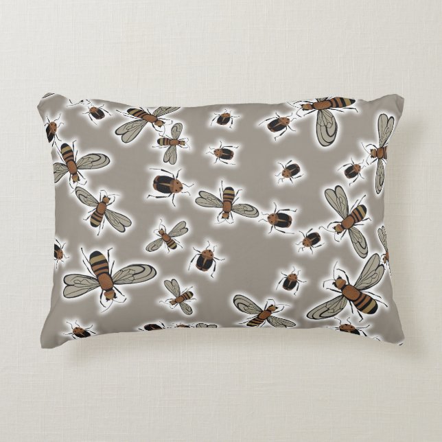 Coussins Décoratifs couverture de duvet insectes (Devant)