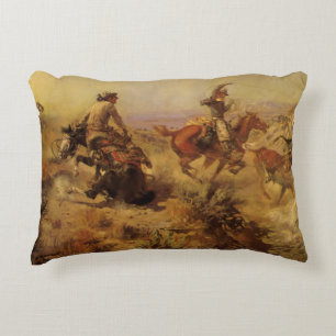 Coussins Décoratifs Cowboys vintages, lancés vers le bas par cm