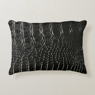 COUSSINS DÉCORATIFS CUIR CROCODILE