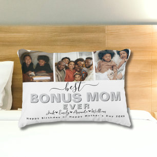 Coussins Décoratifs Custom Elegant Meilleur Bonus Maman Ever Collage p