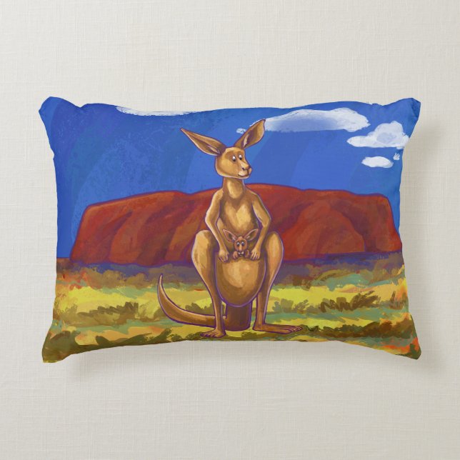 Coussins Décoratifs Cute Kangaroo et Baby Heads and Tails (Devant)