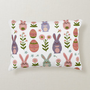 Coussins Décoratifs Cute Pastel Lapin de Pâques et Motif sans oeuf