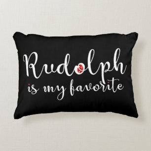 Coussins Décoratifs Cute Rudolph est mon point noir et blanc préféré