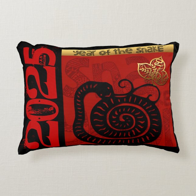Coussins Décoratifs Cute Snake chinois Année 2025 Zodiac Anniversaire  (Devant)