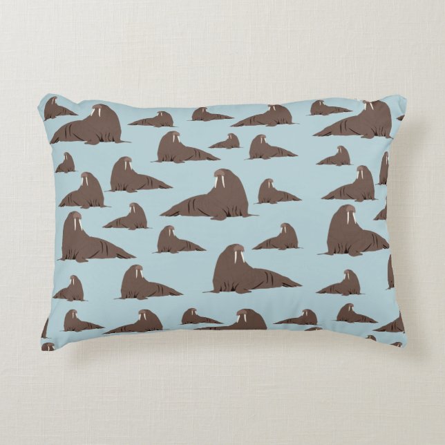 Coussins Décoratifs Cute Walrus Motif (Devant)