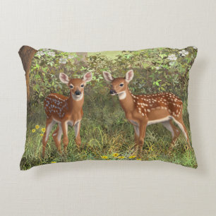 Coussins Décoratifs Cute White Deer Twin Fawns