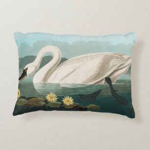 Coussins Décoratifs cygne audubon cygnes d'eau blanche