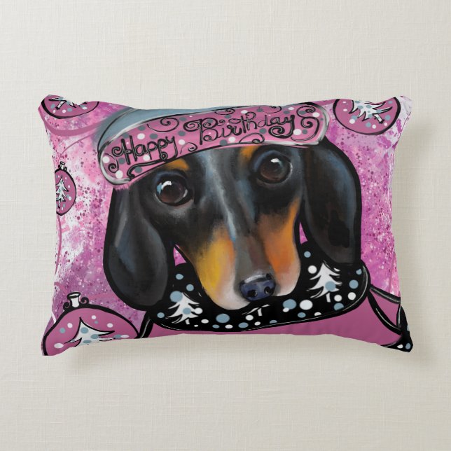 COUSSINS DÉCORATIFS DACHSHUND  (Devant)