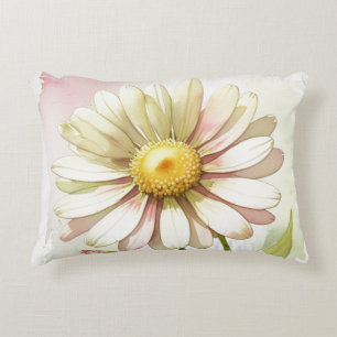 Coussins Décoratifs Daisy Watercolor Flower Moderne Professionnel