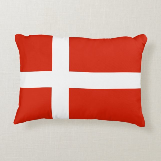 Coussins Décoratifs Dannebrog ; Drapeau officiel du Danemark (Dos)