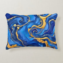 Danse Royale Riche Bleu Royal Or Abstrait