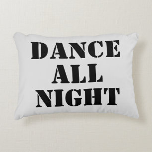Coussins Décoratifs Danse Toute La Nuit Dormir Toute La Journée Typogr