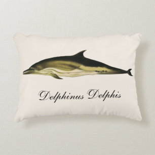 Coussins Décoratifs Dauphin Delphinus Delphis, Animaux Marins Vintage