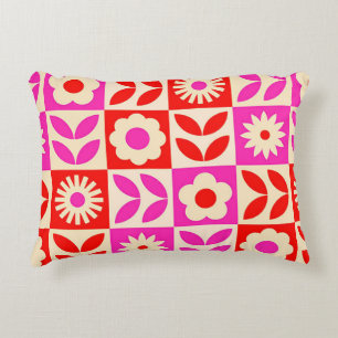 Coussins Décoratifs 🌸 Décoration de Maison Rétro Florale Vibrante et