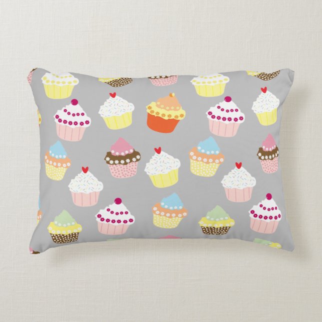 Coussins Décoratifs Délicieux Décor Cupcakes Accent Pillo (Devant)