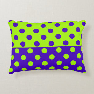 Coussins Décoratifs Demi pois bleus et verts