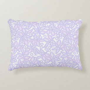 Coussins Décoratifs Dentelle de fleurs violettes florales inaltérables