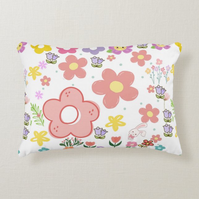 Coussins Décoratifs Design floral élégant (Devant)