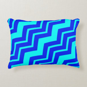Coussins Décoratifs Design Motif Blue Zig Zag Chevron